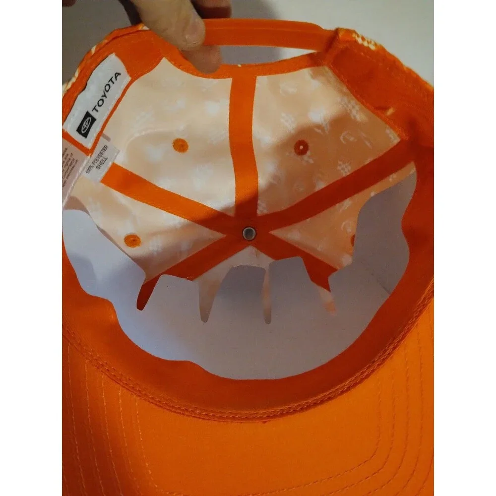 Toyota Racing Trucking Cap Orange And White Adjustable OEM